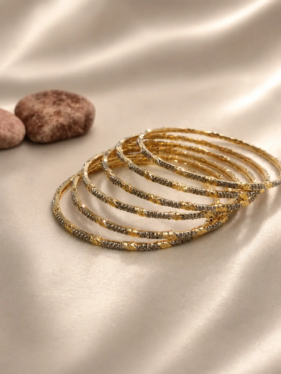 golden party wear bangles