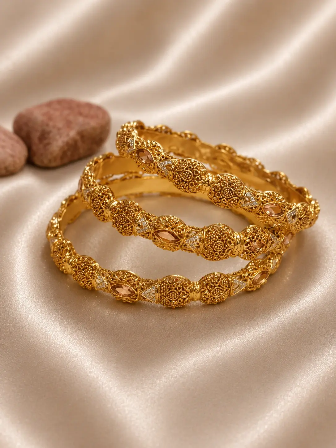kundan style bangles for women