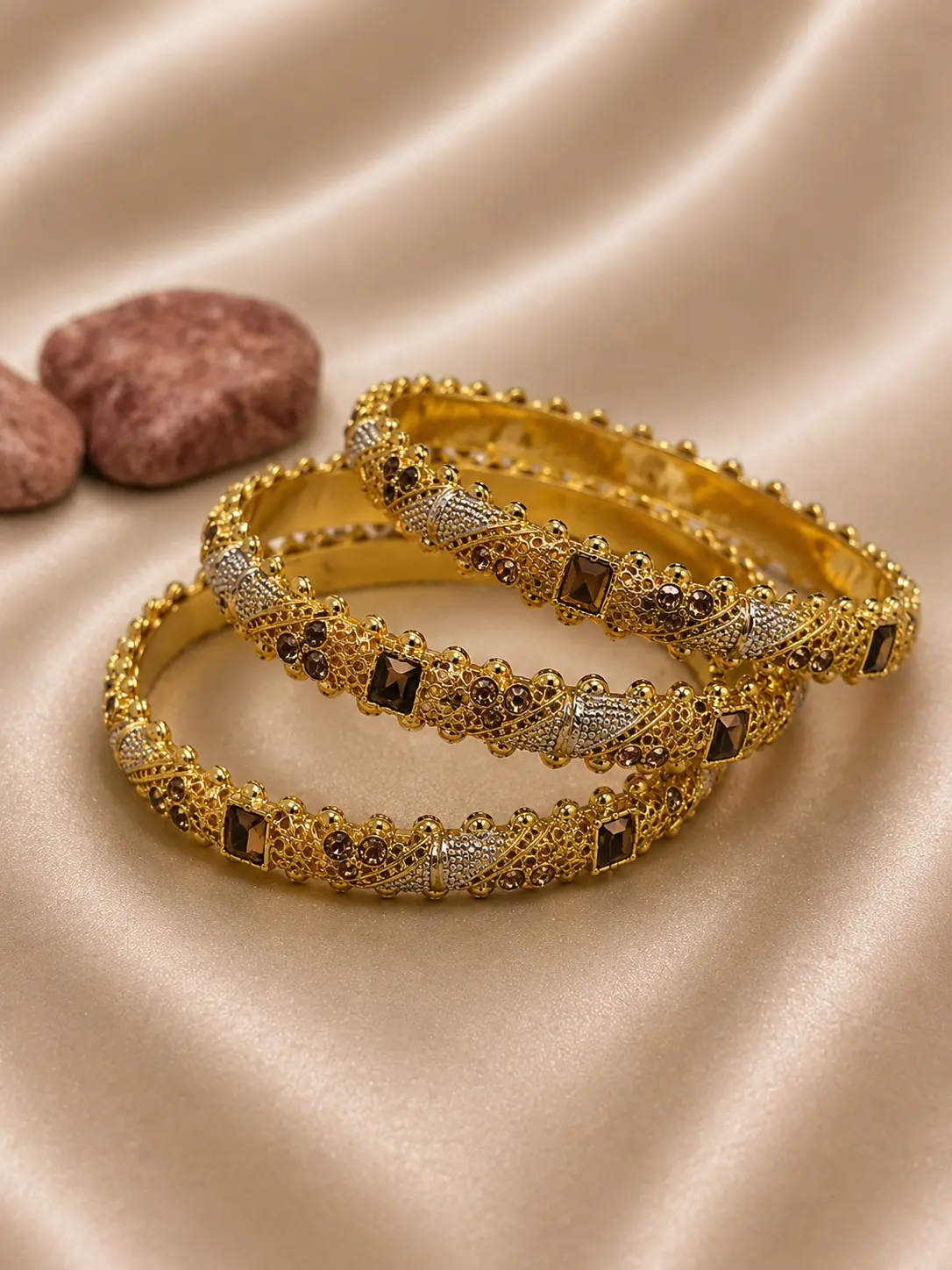 gold plated bangles for women